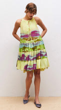 Load image into Gallery viewer, Beatrice B Lime Scenic Print Flounce &amp; Frill Dress
