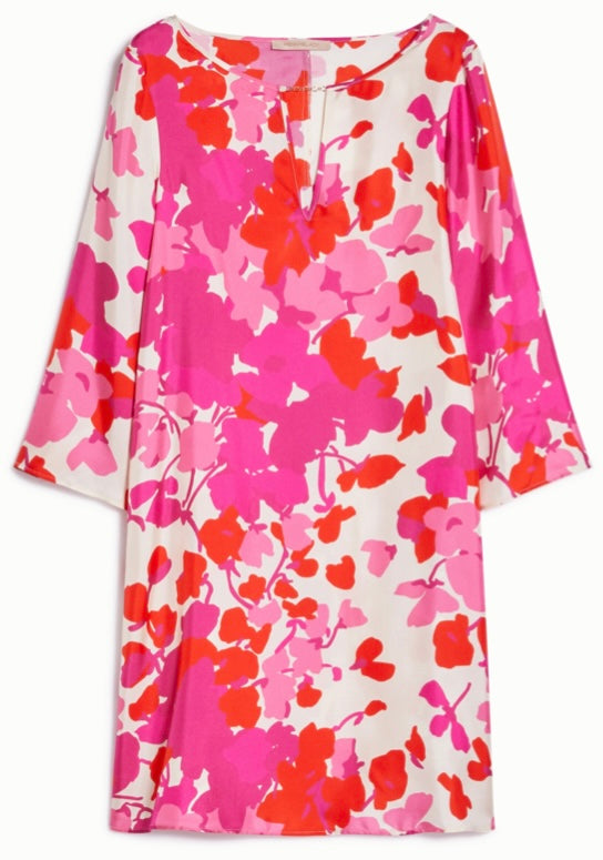 Pennyblack Red & Pink Silk Tunic Dress