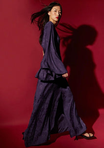 Wild Pony Navy Asymmetrical Long Dress