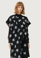 Compania Fantastica Black Floral Jacquard Sleeveless Pullover