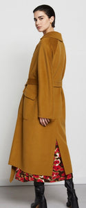 Ottod’Ame Mustard Gold Wool blend Long Coat