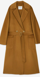 Ottod’Ame Mustard Gold Wool blend Long Coat