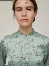 Load image into Gallery viewer, PennyBlack Mint Green Equestrian Print Shirt Dress

