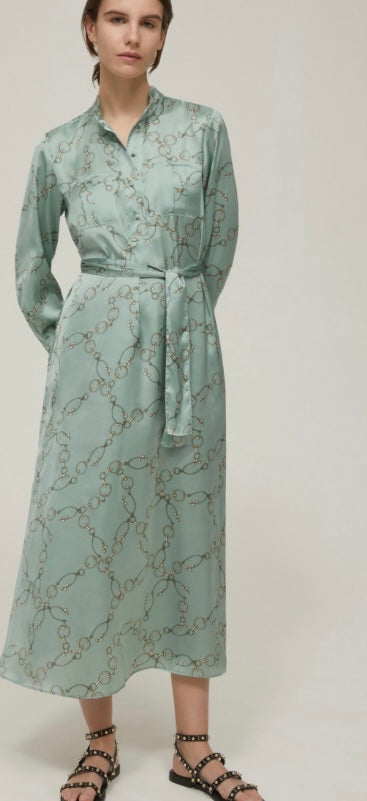 PennyBlack Mint Green Equestrian Print Shirt Dress