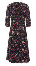 Load image into Gallery viewer, RDF Black Floral Print Midi Dress
