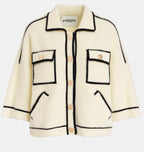 Essentiel Antwerp Off-White Fluffy Cardi-Jacket