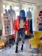 Essentiel Antwerp Red Heart Reversible Bomber