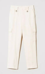 TWINSET Ivory / Cream Combat Trousers
