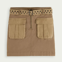 Load image into Gallery viewer, Scotch &amp; Soda Khaki Cargo Mini Skirt
