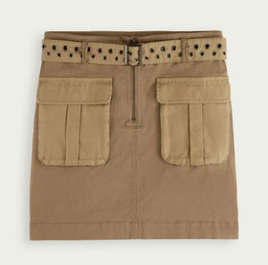 Scotch & Soda Khaki Cargo Mini Skirt