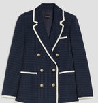 PennyBlack Navy / Black Tweed Weave Blazer with Trim