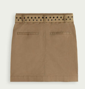 Scotch & Soda Khaki Cargo Mini Skirt