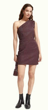 Load image into Gallery viewer, Scotch &amp; Soda One Shoulder Burgandy Leopard Print Mini Dress
