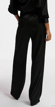 Load image into Gallery viewer, Essentiel Antwerp Black Tapered Leg Satin Pants
