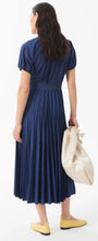Load image into Gallery viewer, Beatrice B Indigo Peated &amp; Hand Embroidered Denim Dress
