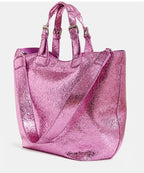 Essentiel Antwerp Pink Metallic Shopper Bag