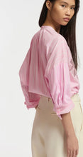 Load image into Gallery viewer, Essentiel Antwerp Pink &amp; White Stripe Cotton Shirt with sequin / embroidered motif
