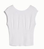 Pennyblack White Darted Cotton T- Shirt Top