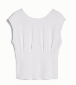 Pennyblack White Darted Cotton T- Shirt Top