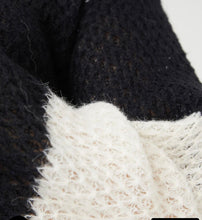 Load image into Gallery viewer, Compania Black &amp; Soft White Crochet Fine Knit Jumper
