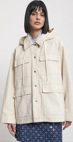 Otto’dame Off-White Cotton Combat Outerwear Jacket