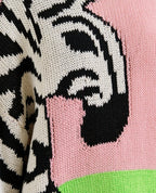Essentiel Antwerp Pink Zebra Cotton Jumper