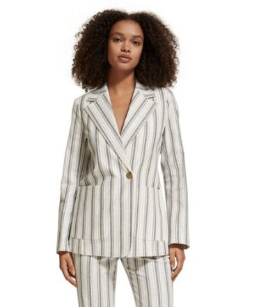 Scotch & Soda Linen Blend Stripe Blazer