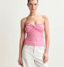 Load image into Gallery viewer, Essentiel Antwerp Pink Knitted Strapless Top
