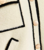 Essentiel Antwerp Off-White Fluffy Cardi-Jacket