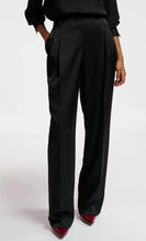 Load image into Gallery viewer, Essentiel Antwerp Black Tapered Leg Satin Pants
