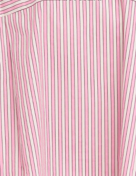Essentiel Antwerp Pink Pin-Stripe Pussybow Shirt