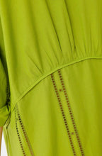 Beatrice B Lime Green Broderie Anglaise Cotton Dress