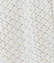 Load image into Gallery viewer, Essentiel Antwerp White Mesh Sleeveless Shirt with Crystal Embellishments
