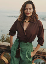 Load image into Gallery viewer, PennyBlack Brown Cotton Voile Shirt
