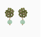 St. Erasmus Green Blossom Small Earrings