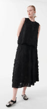 Load image into Gallery viewer, Beatrice B Black Embossed Appliqué Fluid Full Skirt
