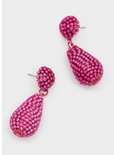 Load image into Gallery viewer, Nali Hot Pink Pendant Crystal Droplet Earrings
