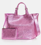 Essentiel Antwerp Pink Metallic Shopper Bag