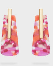 Load image into Gallery viewer, Nali Pink marbled Resin Earrings
