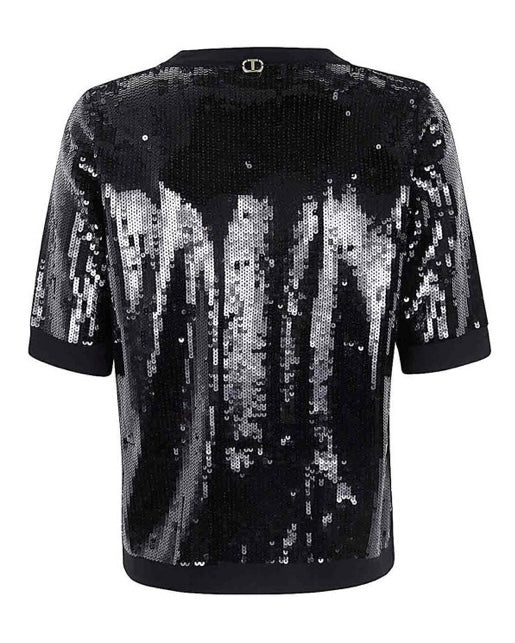 Twinset Milano Black Sequins Sweater