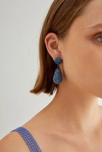 Load image into Gallery viewer, Nali Blue Pendant Crystal Droplet Earrings
