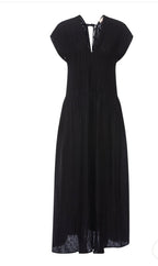 RDF Black Long Midi Elegant Dress