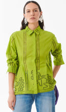Load image into Gallery viewer, Beatrice B Green Broderie Anglaise Shirt
