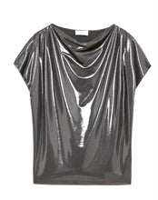 Load image into Gallery viewer, Ottod’Ame Silver Metallic Top
