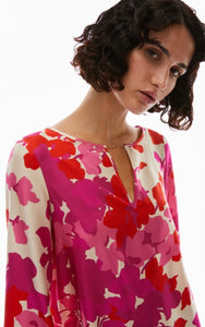 Pennyblack Red & Pink Silk Tunic Dress