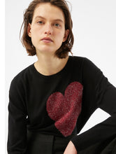 Load image into Gallery viewer, PENNYBLACK Black Cotton &amp; Cashmere Heart Sweater
