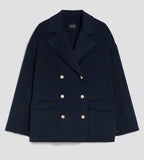 PennyBlack Navy Double Faced Wool Pea Coat