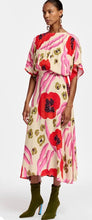 Load image into Gallery viewer, Essentiel Antwerp Red &amp; Pink Flared Abstract Print Dress
