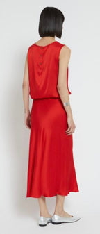 Ottodame Red Satin Slip Skirt