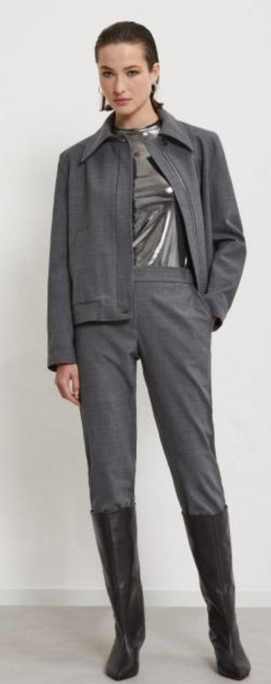 Ottod’Ame Silver Metallic Top